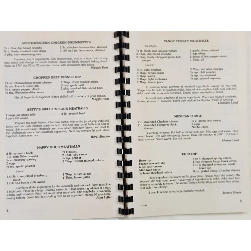 1994 Temple Adath Joseph St Joseph Missouri Cookbook Recipes Jewish MO